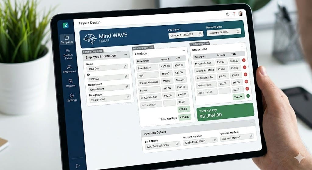 pay slip customization